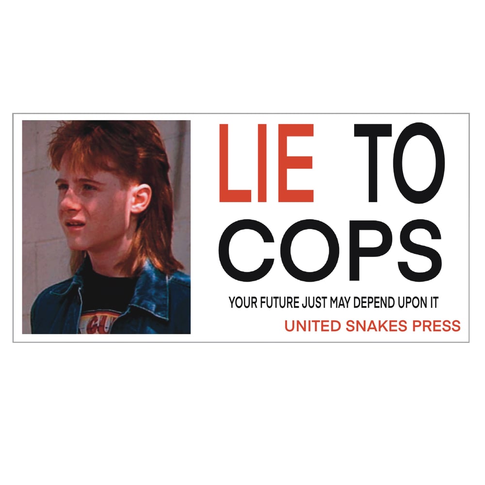 LIE TO COPS BUMPER STICKER