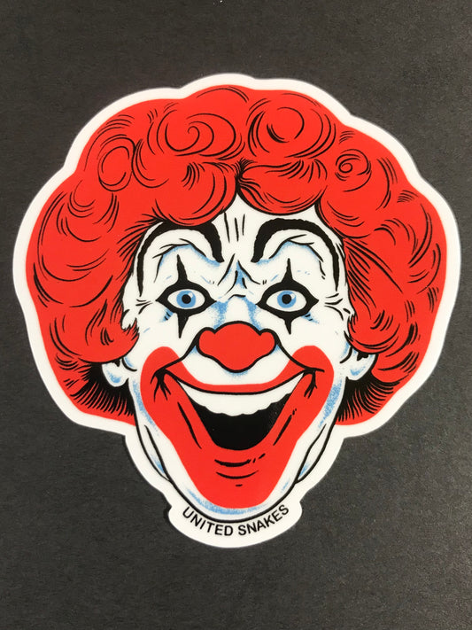 BURGER CLOWN STICKER