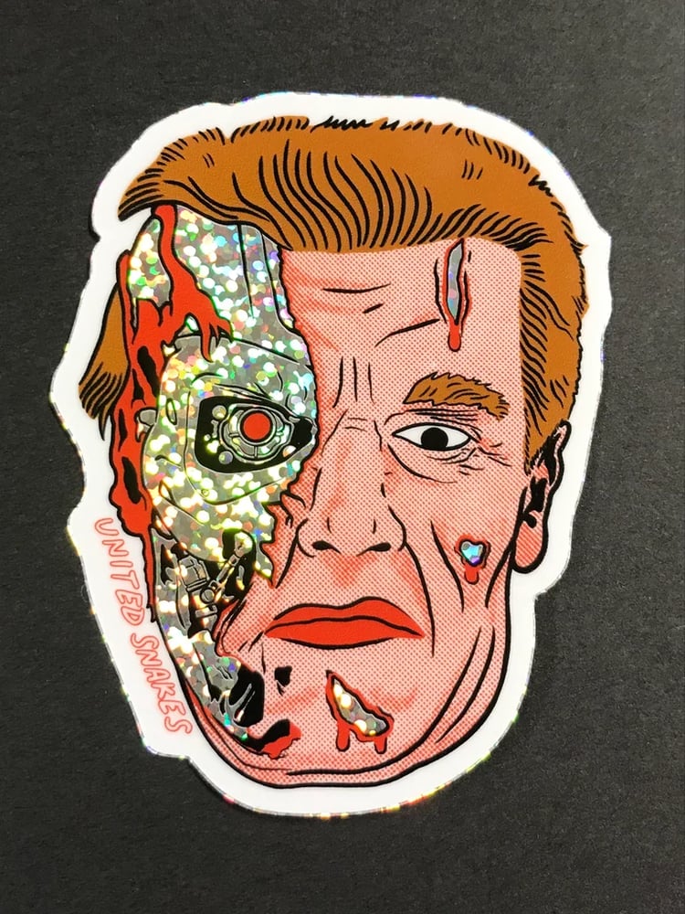 T-800 GIANT GLITTER STICKER