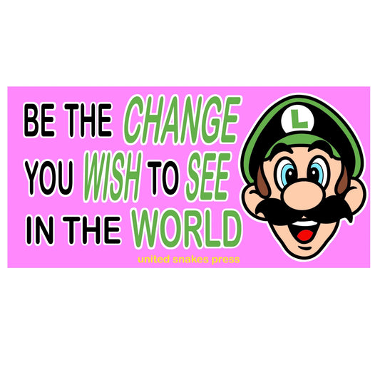 FREE LUIGI BUMPER STICKER